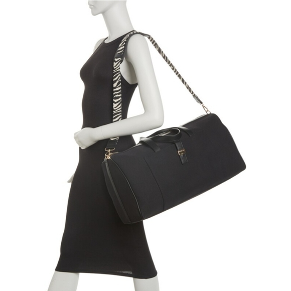 RACHEL ZOE Daisey Canvas Weekend Travel Tote Duffle Bag - Picture 3 of 15